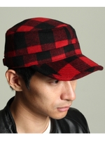 ブロックチェックワークCAP/レッド(262)