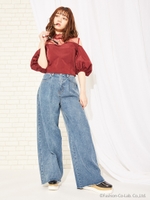 プチハイネックブラウス/ボルドー