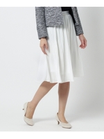 プリーツフレアスカート/ホワイト系(002)