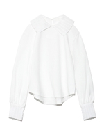 プリーツ衿＆カフスTee/IVR