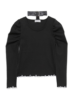 ベルトチョーカートップス/ブラック