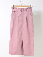 ベルト付コーデュロイナローSK/ピンク