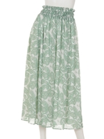 ペイズリープリントマキシスカート/WH