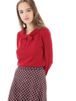 ボウタイニット/レッド(100)