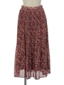 ボタニカルベリープリーツスカート/レッド