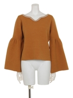 ボリュームスリーブニット/マスタード