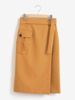 ミリタリーラップスカート/マスタード