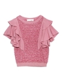 ラメフリルニットプルオーバー/PNK