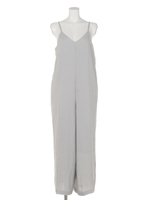 リネンライクナローストラップオールインワン/L/GRY