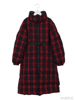 リバーシブルロングダウン/レッド