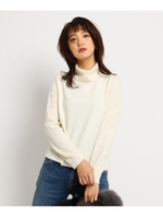 リブタートルニットプルオーバー/ホワイト(002)