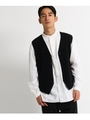 リブニットベスト/ブラック(019)