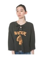 リメイク風編上げ裏毛プル/ブラック(027)