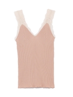 レースコンビリブニットインナー/PNK