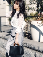 レースブラウス/WHITE