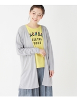 レーヨン混ロングカーディガン/グレー(012)