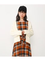 ロービングケーブルショートカーデ/O/WHT