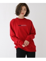 ロゴ ブランドロゴ 刺繍 スウェット トレーナー/レッド(063)