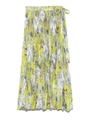 ワッシャーマキシ丈巻きスカート/YEL