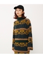 ヴィンテージフラワータートルニットTOPS/NVY
