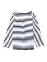 後ろ開きボーダートップス/WHT