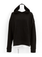 裏毛サイドスリットパーカー/ブラック(027)