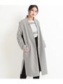 スタンドカラーサイドスリットコート/グレー(006)