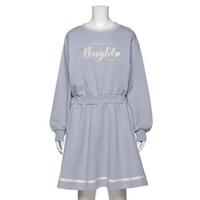 【30%OFF】ウエスト切り替え裏毛ワンピース