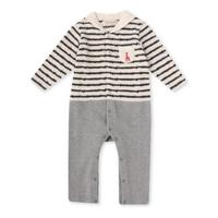 【30%OFF】ボーダー切替えセーラーカラーカバーオール