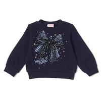 【30%OFF】リボンチュール裏毛トレーナー