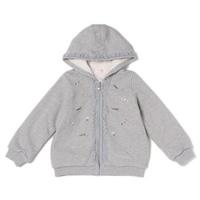 【50%OFF】キャンディ刺しゅう裏ボアジップアップパーカー