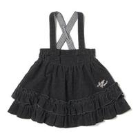 【50%OFF】サスペンダーつきフリルシャツコール天スカート