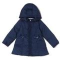 【50%OFF】リボン＆フリルフードつきダウンコート