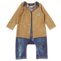 【50%OFF】ワークスタイル転写裏毛カバーオール