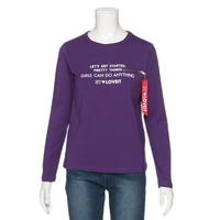 チャームつき胸ファスナーポケットロゴTシャツ