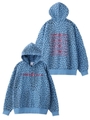 #1 LEOPARD SWEAT HOODIE/ライトブルー