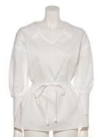 2WayシャツカラーBL/オフホワイト