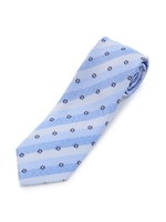 6色メランジ小紋ネクタイ/ライトブルー(391)