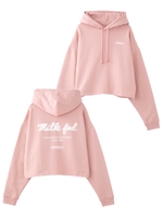 BACK ICING SHORT SWEAT HOODIE HARAJUKU/ピンク