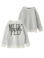 BACK LOGO  KNIT TOP/ホワイト