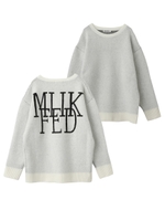 BACK LOGO  KNIT TOP/ホワイト