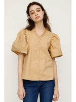 BACK RIBBON FRILL TOPS/BEG