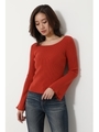 Bell sleeve RIB Knit TOP/ORG