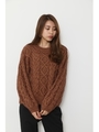 Big Cable Knit TOP/BRN