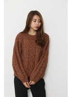 Big Cable Knit TOP/BRN