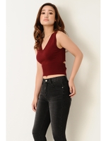 BツイストKタンクTOP/BORDEAUX