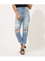 CRASH DENIM STRAIGHT/L/BLU1