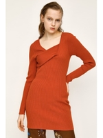 CROSS NECK MINI ワンピース/L/ORG1