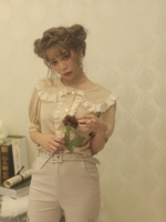 DR teddy button B/L/ベージュ