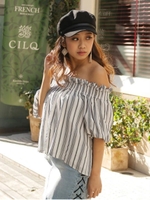 FlowerカラーボリュームオフショルTOPS/ミックス1